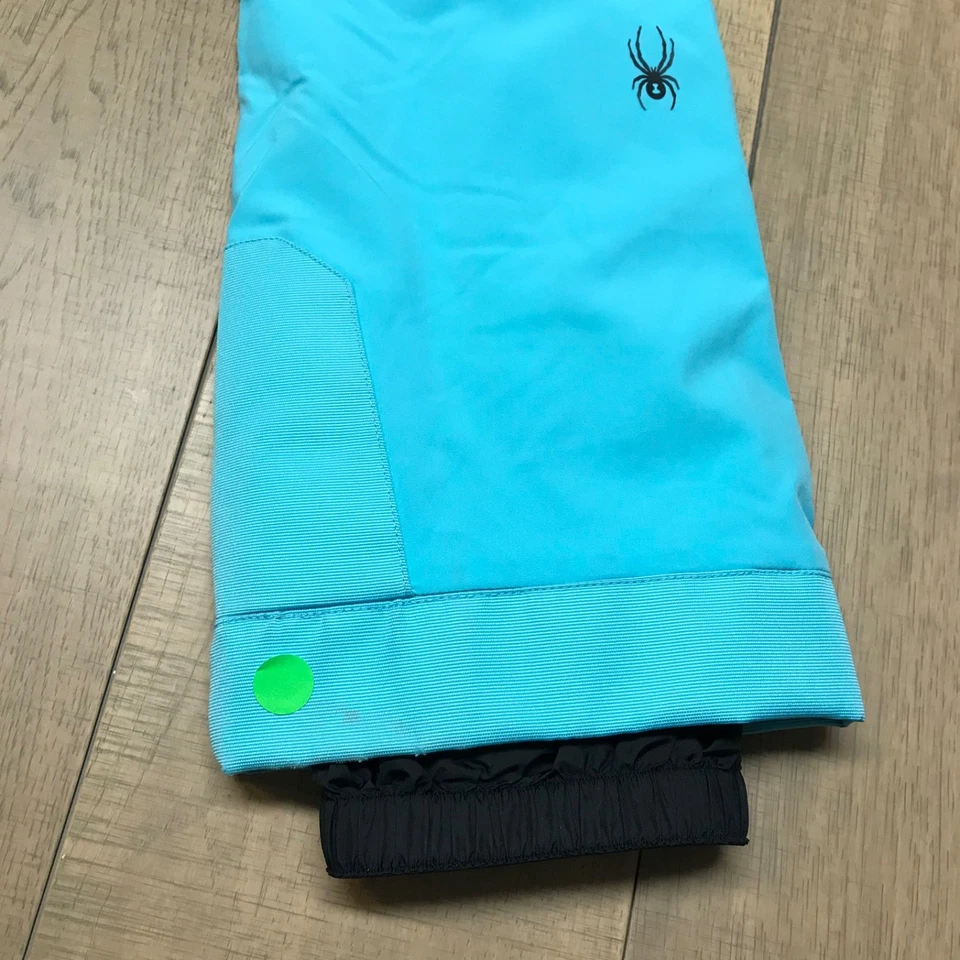Pantalones de esquí Spyder nieve niños jóvenes talla 8 azul invierno ajustable deporte al aire libre Foto 3 de 4