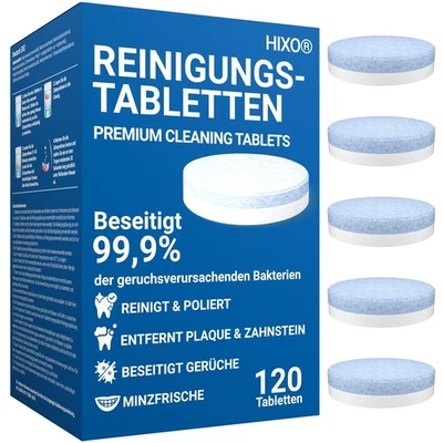 120x Reinigungstabletten Retainer Zahnersatz Gebissreiniger Zahnschiene Minze - Bild 1 von 4