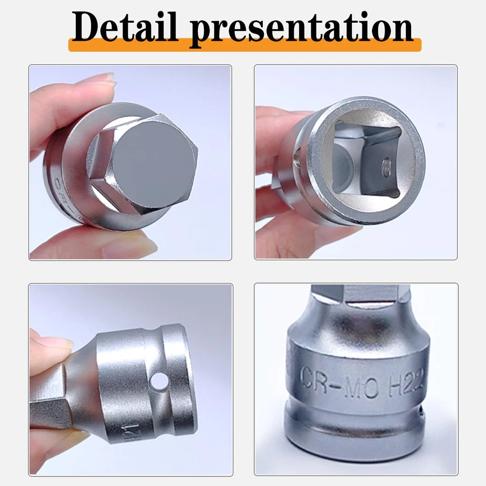 6PCS 3/4"Drive Hex Allen Bit Socket Set, Cr-Mo H14 H17 H19 H21 H22 H23 Drive Imp - Image 4 of 4