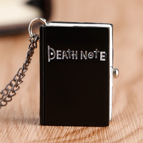 Quartz Pocket Watch Death Note Shape Small Little Necklace Christmas Gifts - Picture 13 of 14