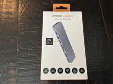 HyperDrive PRO 8-in-2 USB-C Hub Adapter for MacBook Pro Air HDMI GN28D Gray
