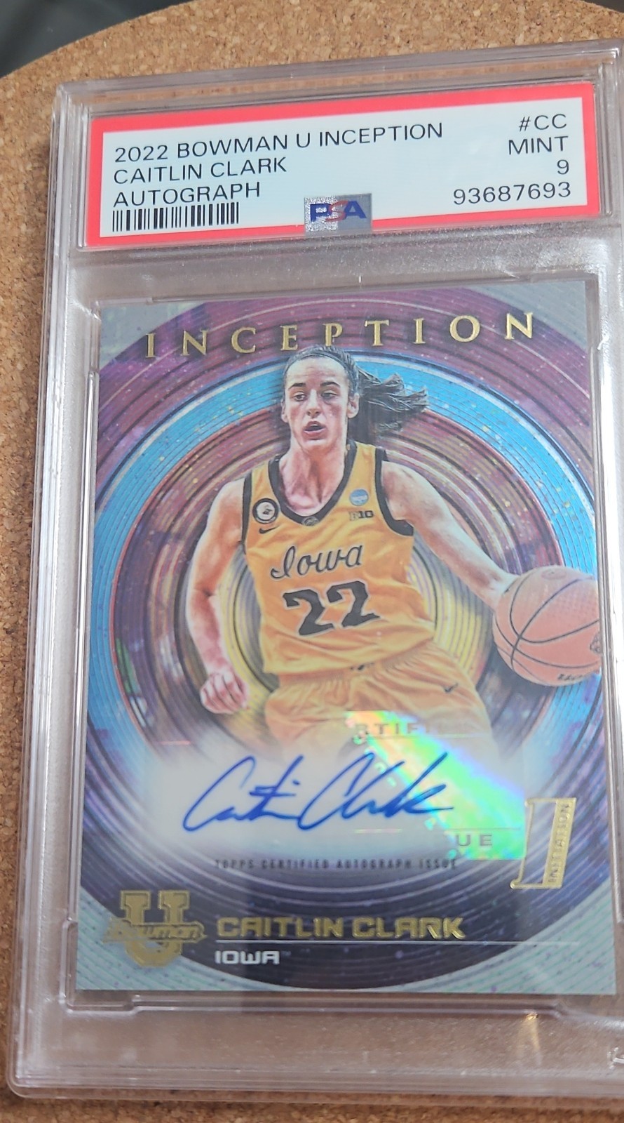 2022-23 Bowman Inception University - Autographs Caitlin Clark #BIA-CC (AU, RC)
