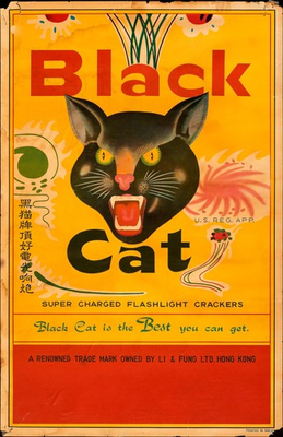 #ad Archive Cinema Vintage #x27;Black Cat Brand#x27; Firecracker 11x17quot; Poster Wall Art $17.95