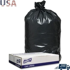 Heavy Duty Trash Can Liners Leak Resistant Coreless 33 Gal Commercial Use