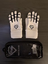 Gem Glove Prospector Long Cuff Batting Glove Size M Adult White/Black