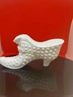 Vintage Fenton White Milk Glass Hobnail Slipper Shoe 5.5"