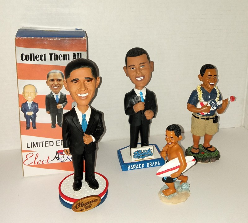 BARACK OBAMA BOBBLEHEAD LOT of 4 President Nominee Hawaii USA