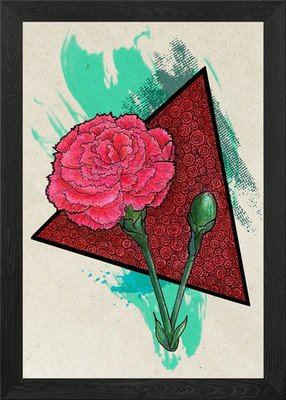 Rotes Nelkenlicht gerahmtes Wandbild Poster Leinwanddruck Bild