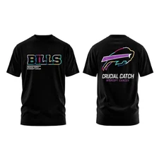 Bills 2025 Crucial Catch Sideline Intercept Cancer T-Shirt