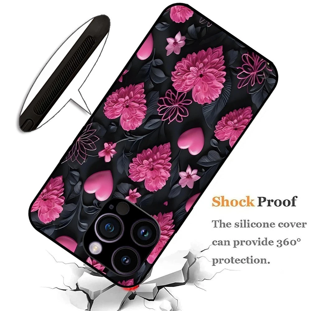 Love Matte Slim Silicone Phone Case Cover For Apple iPhone XS XR 6 7 8 11 12 - Picture 2 of 17