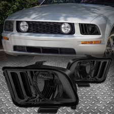 PARA 05-09 FORD MUSTANG S197 PAR CARCASA AHUMADA FAROS REPUESTO FAROS FAROS