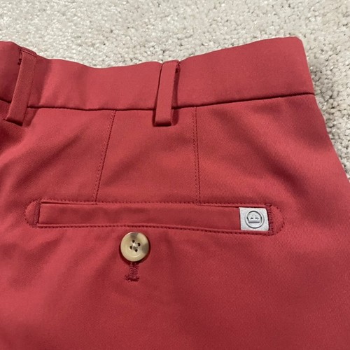 Pantalones Cortos Peter Millar Para Hombre 35* Corona Naranja Deporte Golf Rendimiento Ligero - Imagen 3 de 11
