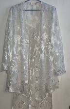 Vintage Victoria  s Secret Gold Label 2 Piece Sheer White Bias Gown  Top Set