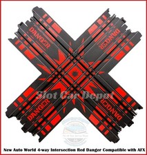 Auto World Brand new RED DANGER 4-way Intersection Compatible with AFX