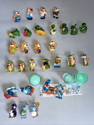 Vintage Kinder Überraschungsei Spielzeug Haie Löwen Flusspferde Schildkröten Lot 1990er Figuren