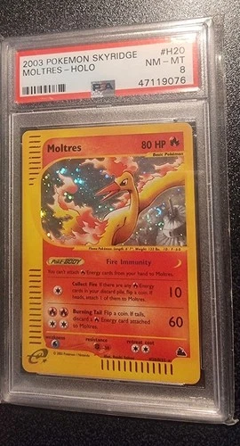 *Swirl* PSA 8 Moltres Holo #H20 Skyridge [May 2026] US/UK/EU/CA 72h Delivery