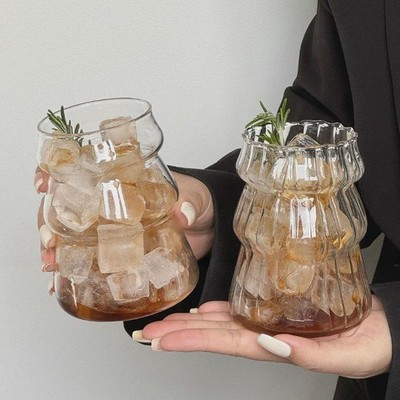 Transparent Glass Cup Exquisite Heat-resistant Tumbler Tea Juice Milk Coffee Mug