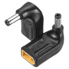2 Pack XT60 Adapter, XT60 Male to DC5521 Male Up Bend 5.5 x 2.1mm