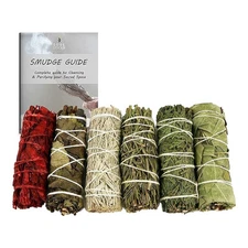 SOUL STICKS Organic Smudge Stick Gift Set (6 Pack) – Dragon’s Blood, Black...