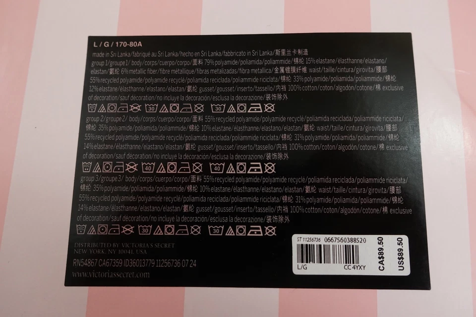 Calendario de Adviento Victorias Secret Mujer Grande Multicolor 12 Días de Bragas Nuevo con Caja Foto 3 de 4