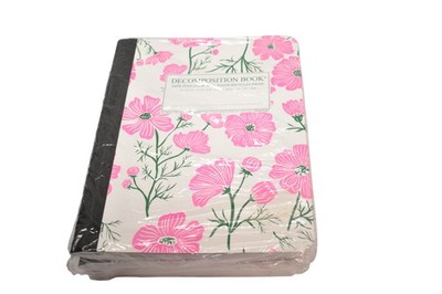 Michael Roger Decomposition Book Pink Floral A5 Composition Notebooks 6 Pack