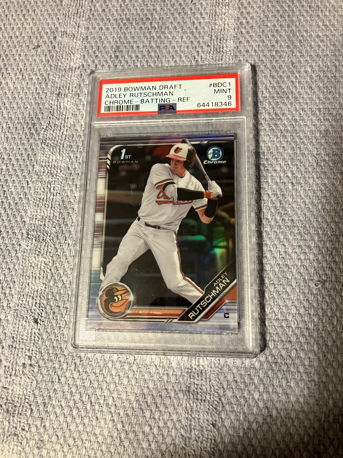 Adley Rutschman 2019 1st Bowman Draft Chrome Refractor (Batting) PSA 9 Mint