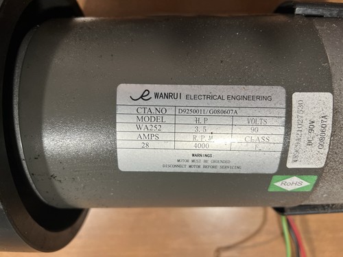 Tapis Roulant Suola Motore DC WANRUI WA252 3,5HP – F80 F63 F85 Ricambio | Tornio CNC - Foto 2 di 7