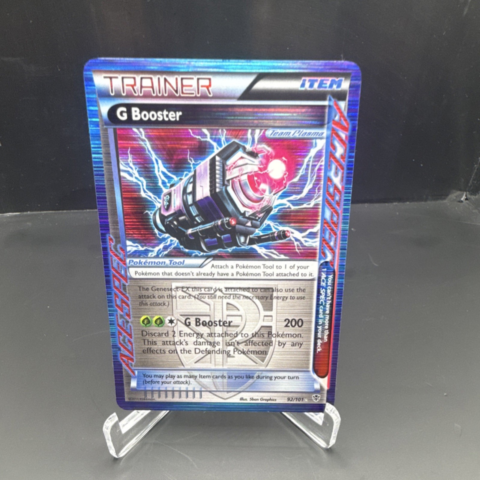 Pokémon G Booster Plasma Blast Ace Spec Foil 92/101 Team Plasma Trainer Card