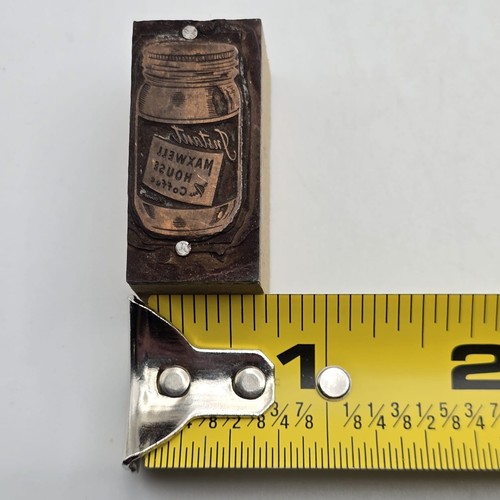 Vintage Letterpress Printing Block Instant Maxwell House Coffee Advertising - Picture 7 of 7
