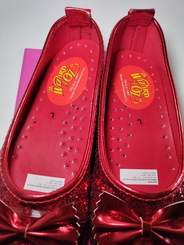 Vintage Wizard Of Oz Deluxe Dorothy Ruby Slippers 1997 Collectible Childs L 8-9 - Picture 12 of 15