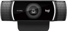 Logitech C922 Pro Stream Webcam, HD 1080p/30fps or HD 720p/60fps - Refurbished