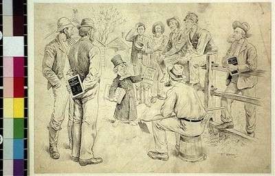 Photo:Puck Silver Question Farmers Tariff Reform Cartoon 1890s