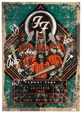 FOO FIGHTERS X6 DAVE GROHL SIGNED FENWAY PARK CONCERT POSTER (JULY 18,2015) JSA