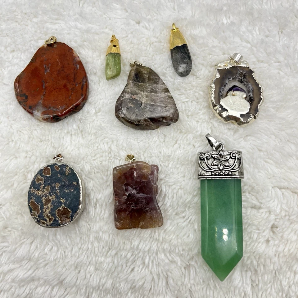 Кулон из 8 предметов агат камень винтаж до сих пор и ремесленник - Изображение 2 из 4