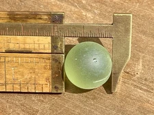 21 Sea Glass GRAPES Tumbled Green Balls 13/16" marbles