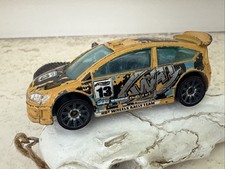 Hot Wheels Citroen C4 Rally, HW Stunt Series, Rare, Yellow, 2009/12, Loose, WRC.