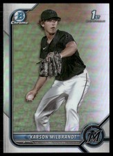 Karson Milbrandt 2022 Bowman Draft Chrome Refractor Miami Marlins #BDC-87