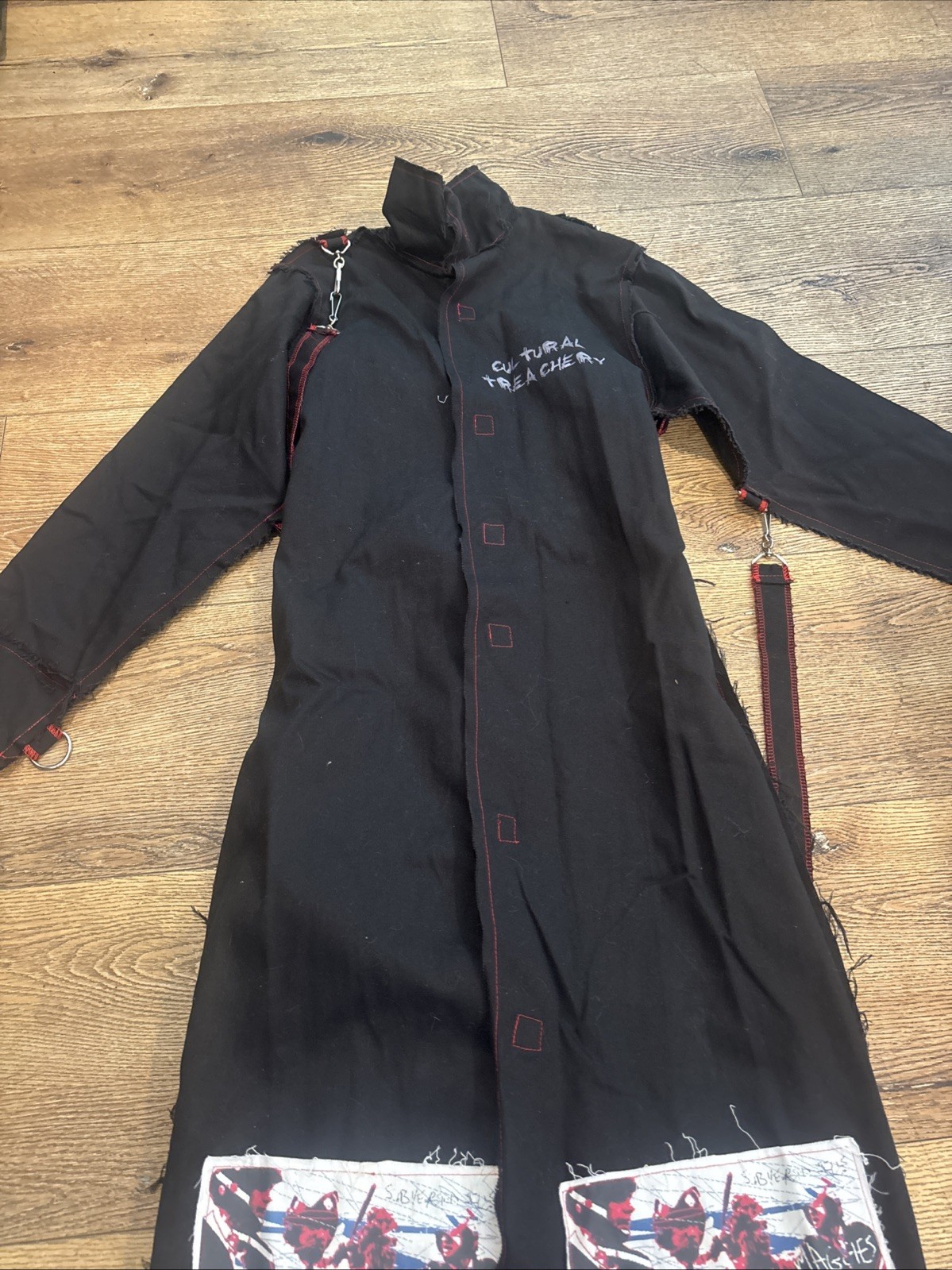 Cultural Treachery By Stephen Prince Rare Goth Dress Size S Bondage Very Rare image 4