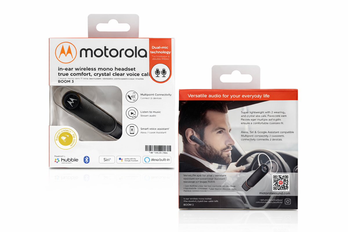 ear wireless mono headset motorola boom bluetooth headset