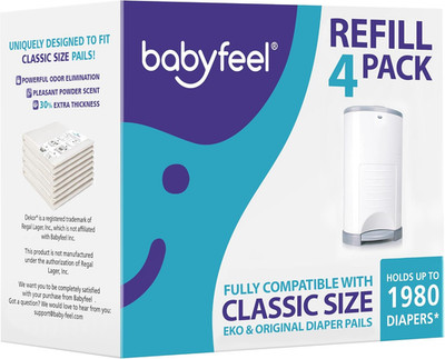 Refills Compatible with DEKOR CLASSIC Diaper Pails | 4 Pack | Exclusive 30% Extr