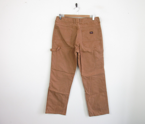 Dickies Carpenter Pants Tan Brown Relaxed Fit Wide Leg Jeans Men's 32"W x 32"L