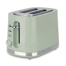 Nutmeg Fluted Toaster 2 Slice Sage Kitchen Defrost Reheat Cancel Button Home