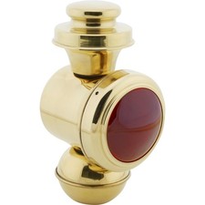 Speedway Tall Model T Polished Brass Cowltail Light-red Lens-12 Volt