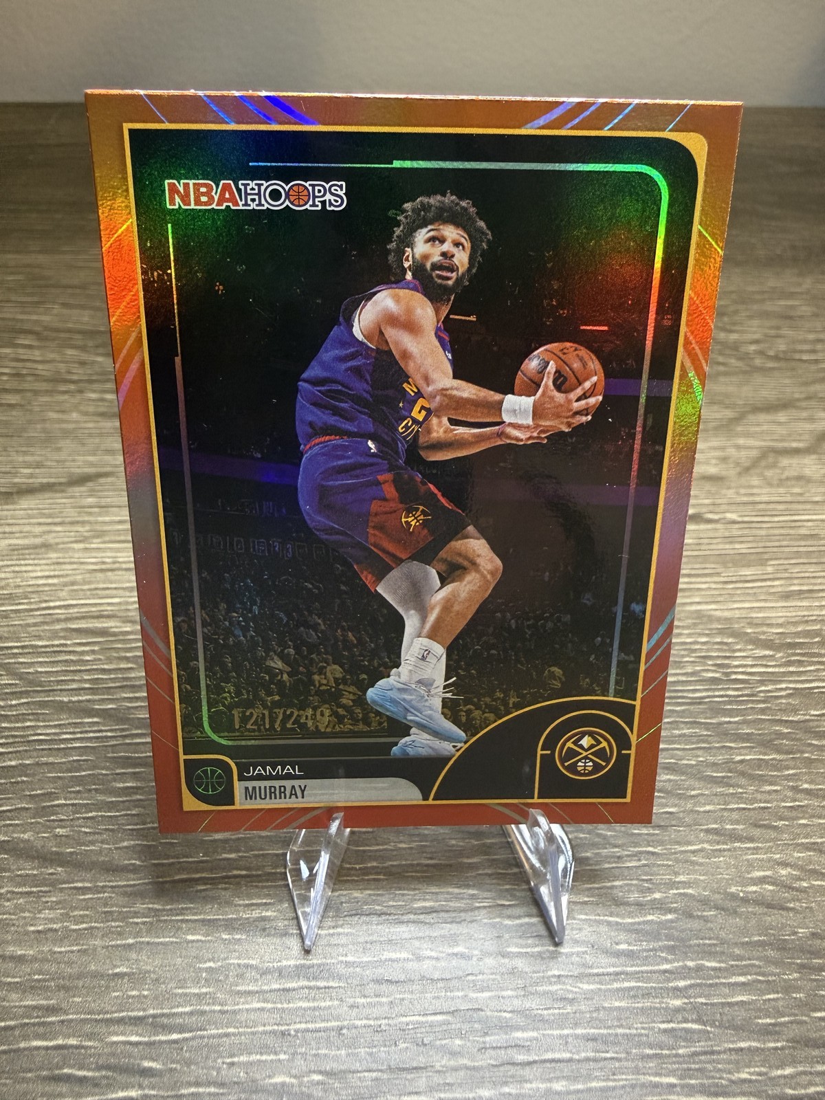 Jamal Murray Rainbow Red and Orange #/249 2025-26 Hoops #55