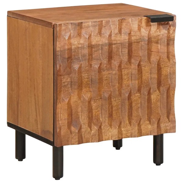 Nachttisch Massivholz Mango 40X33X46 Cm Braun-image