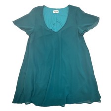 Show Me Your Mumu Womens V Neck Swing Dress Teal Size M