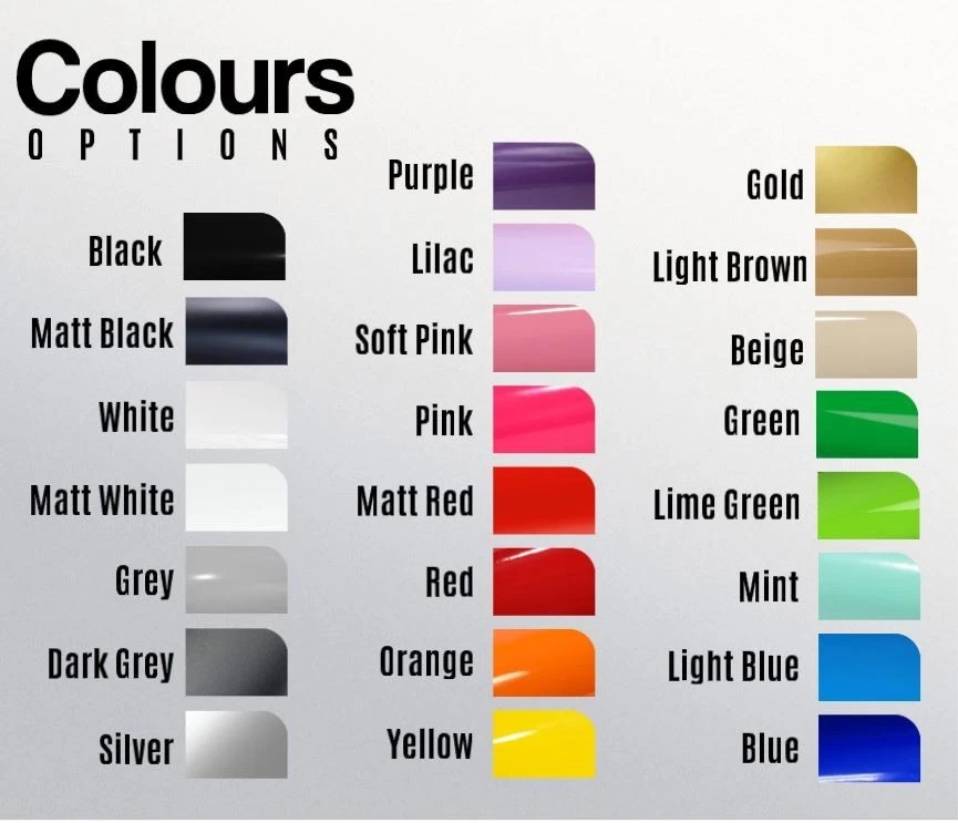 Custom Vinyl Name Sticker Decal – 12 Sizes, 23 Colours, Personalised Text - Image 3 of 3