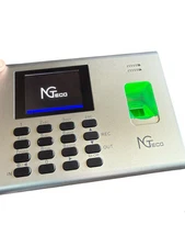 NG-K4 Fingerprint Time Clock 2.8in LCD Used NGTeco No Box- Works