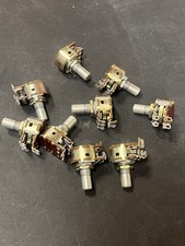NOS Alpha 5k Ohm Linear B5K Potentiometer with Center Tap Solid Shaft Lot of 9