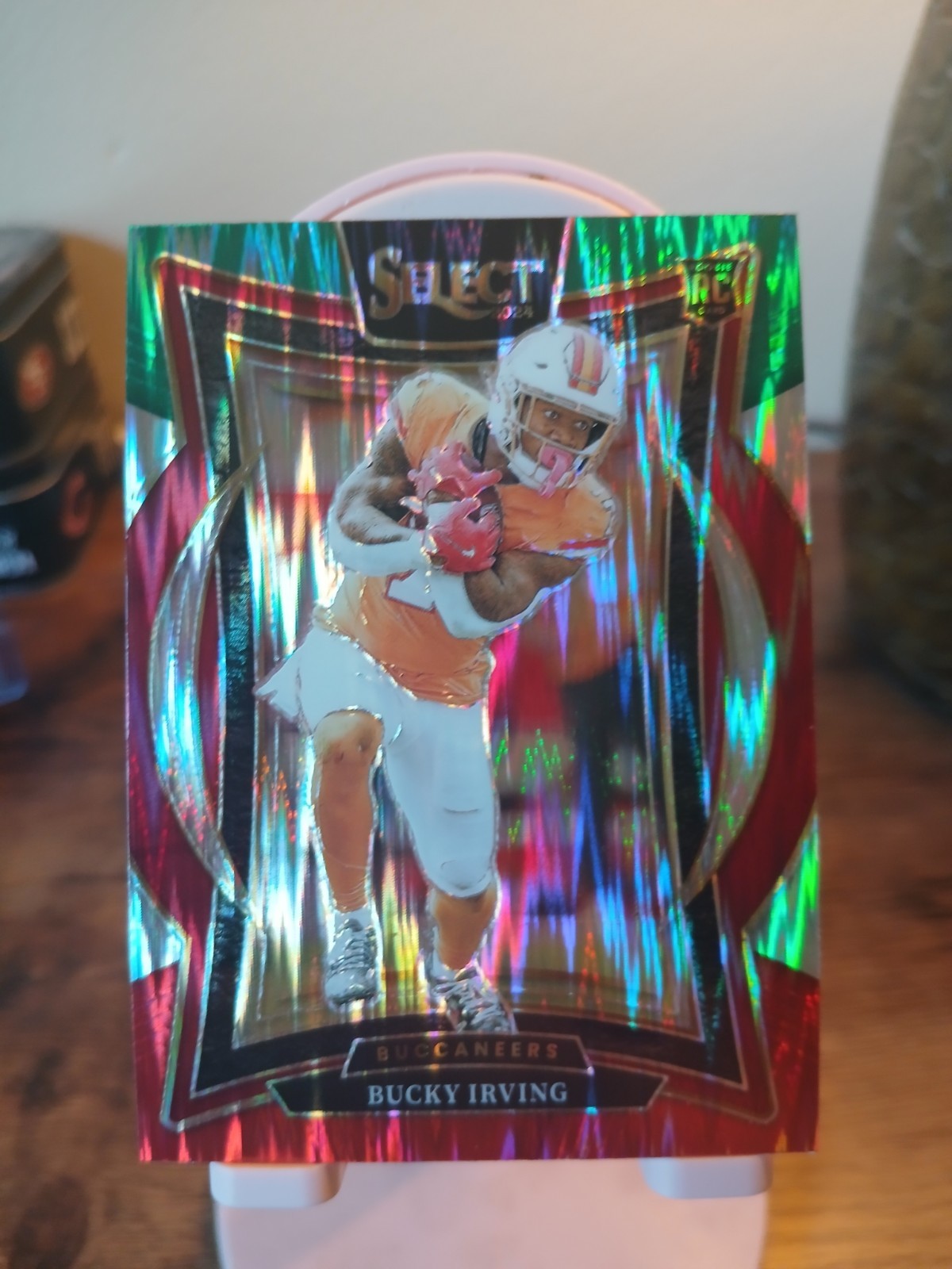 2024 Panini Select - Concourse Bucky Irving #4 Green & Red Shock Prizm